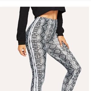Snake Skin Animal Print Stretchy Leggings